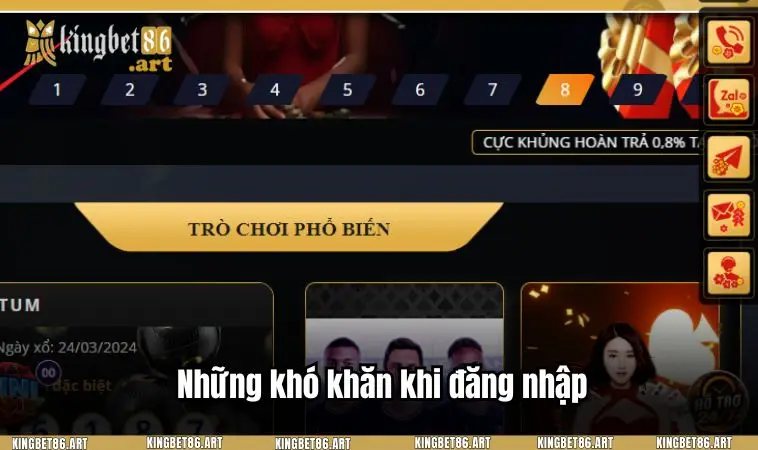 Những khó khăn khi đăng nhập